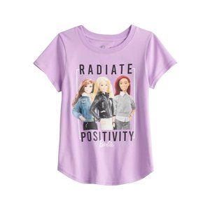 Girls Barbie Radiate Positivity Graphic Tee
